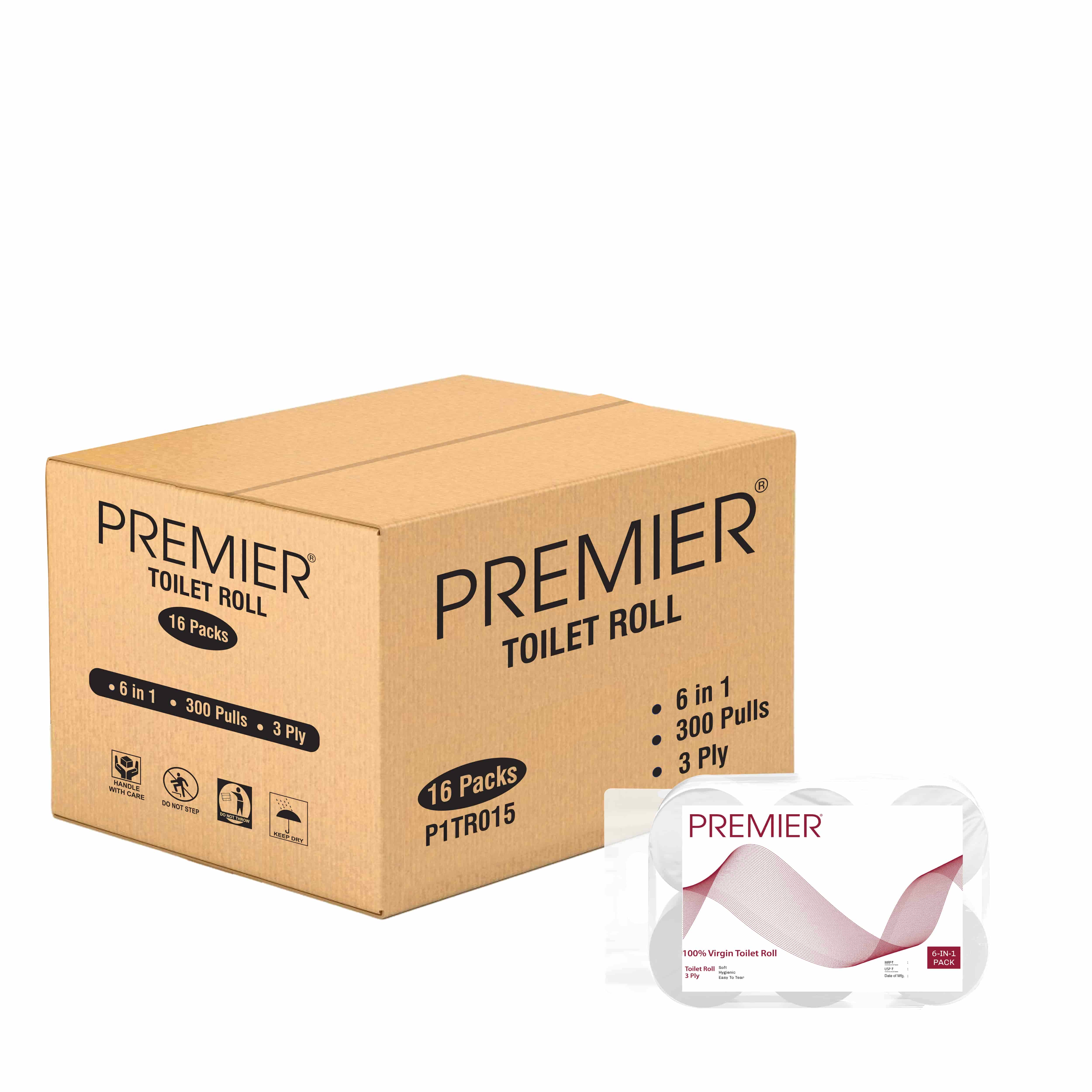 Premier Tissue  Paper TR 300 Pulls 3 Ply 6x1